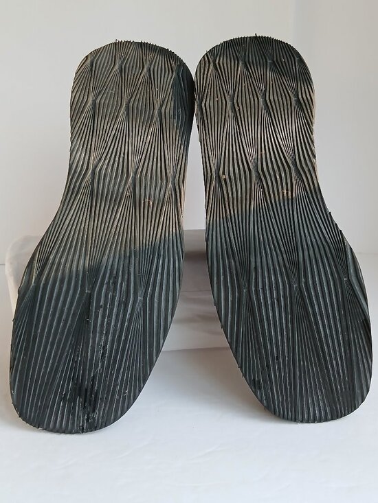 Vintage Y2K Brown Square Toe Felt/Wool Top Lug Sole Ankle Boot GentlyUsed Sz8 - Picture 14 of 15